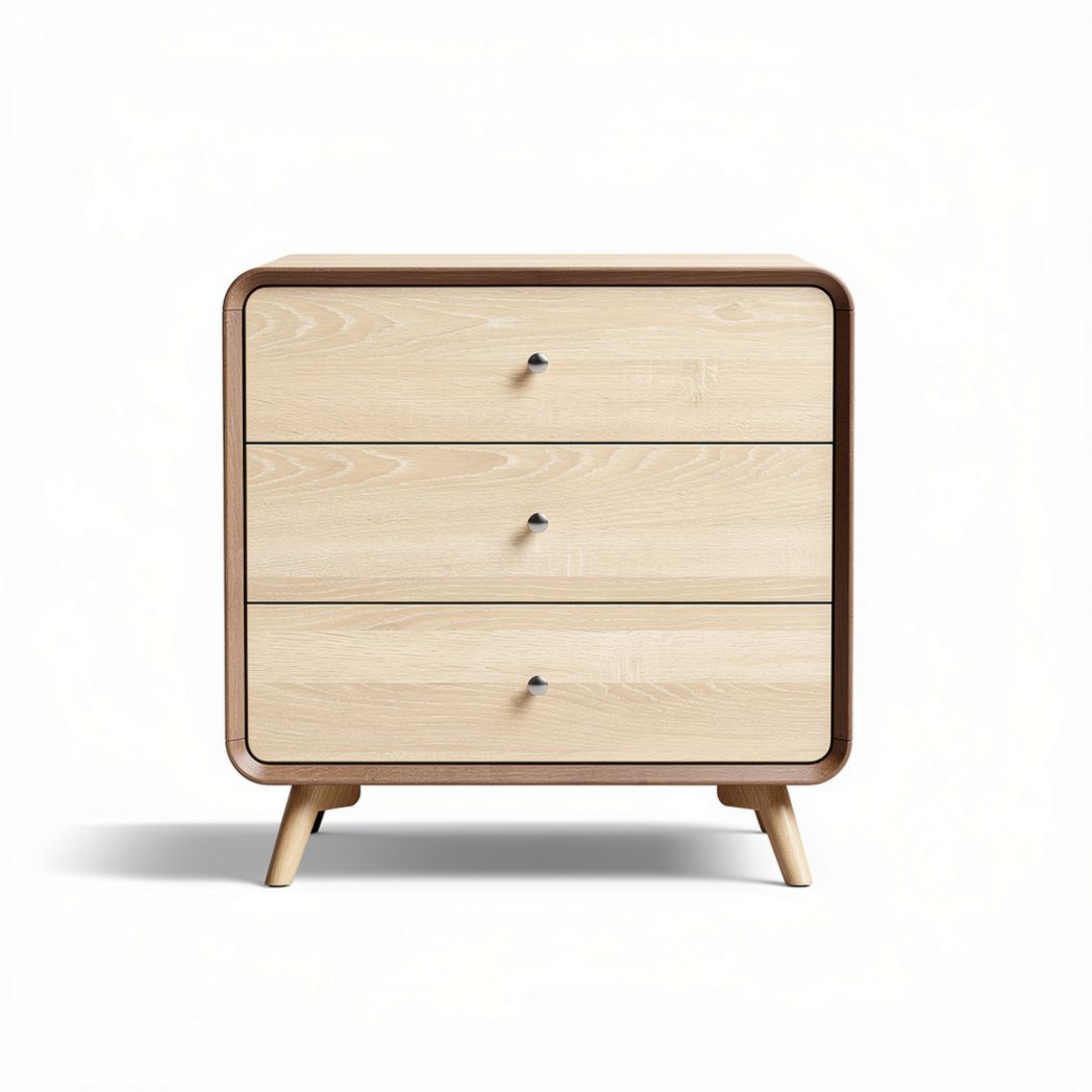 Comò in legno di frassino con tre cassetti dimensioni 50 x 40 x 60cm
