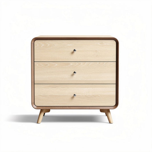Comò in legno di frassino con tre cassetti dimensioni 50 x 40 x 60cm
