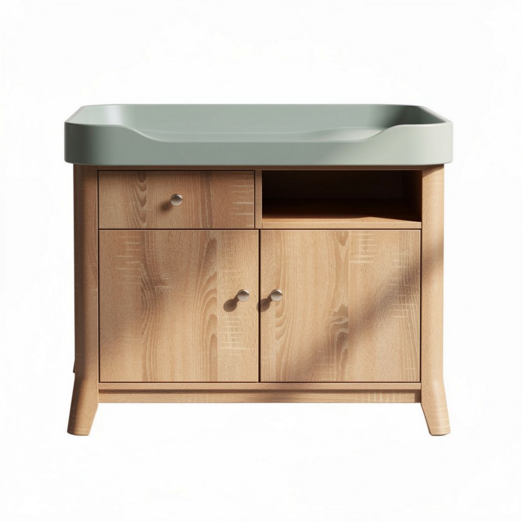 Cambiamosca in legno di pino con vaschetta verde 80 x 50 x 85cm