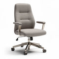Sedia da ufficio girevole con braccioli in tessuto grigio 50 x 60 x 100cm